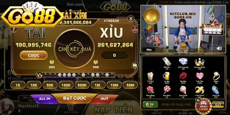 Những kiểu cược Tài Xỉu online Go88 được lựa chọn nhiều nhất